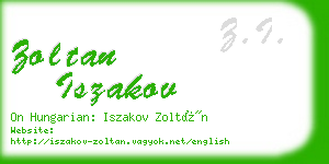 zoltan iszakov business card